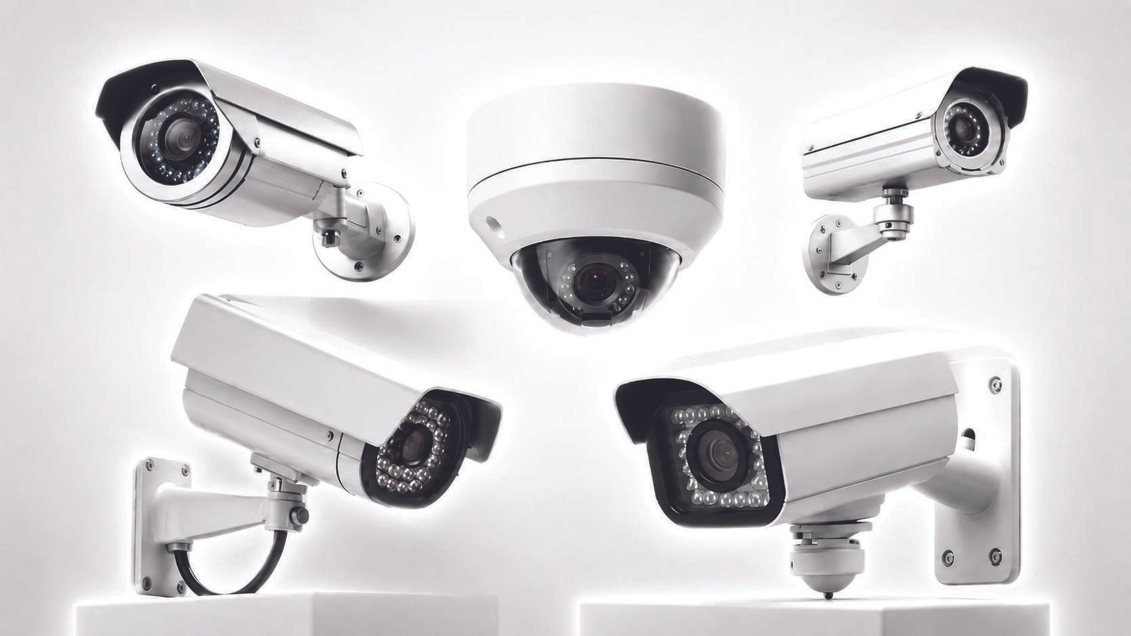 Integrated CCTV surveillance cameras